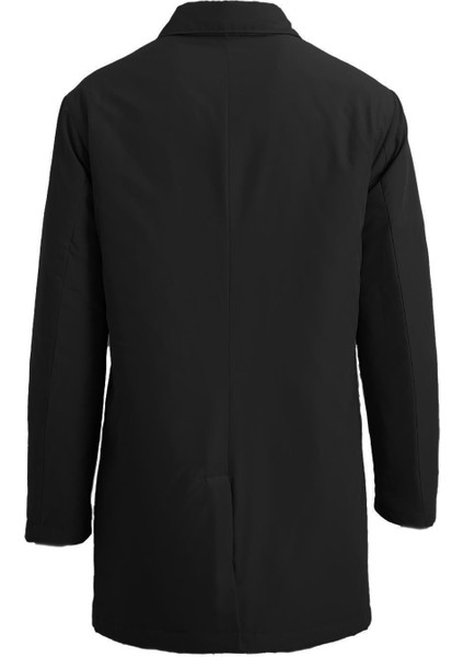 Siyah Comfort Fit Trençkot indirimleri