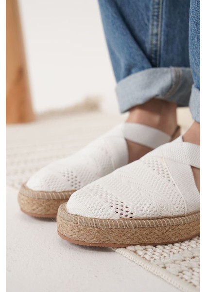 Rosa Kadın Beyaz Espadril Ayakkabı modelleri