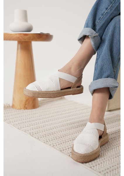 Rosa Kadın Beyaz Espadril Ayakkabı fırsatları