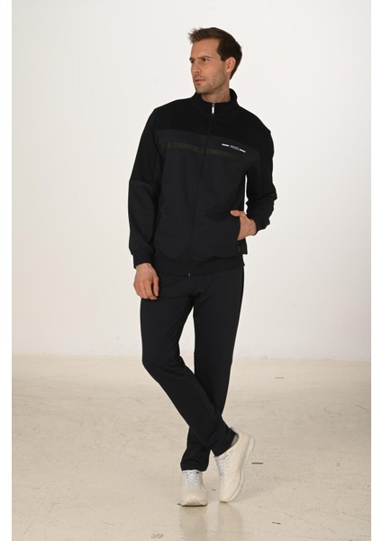 Büyük Beden Pamuklu Erkek Eşofman Takımı Lacivert 5279B-L modelleri