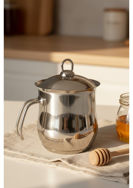 Paslanmaz Çelik 2 Litre Sütlük Sosluk 2 Parça Kapaklı fiyatları