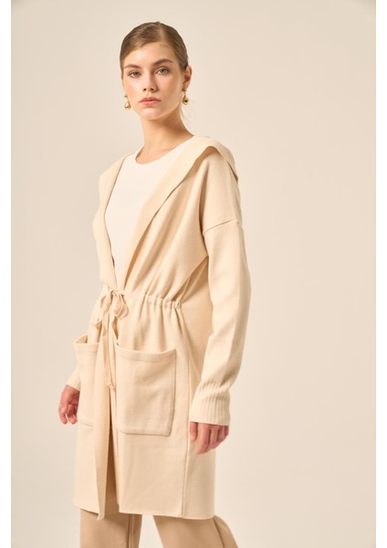 Ftz Kadın Kendinden Bağlamalı Hırka Taş 20727 fırsatları