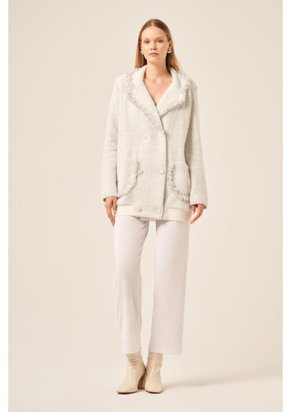 Ftz Kadın Saçak Detaylı Hırka Ekru 20781 fiyatları