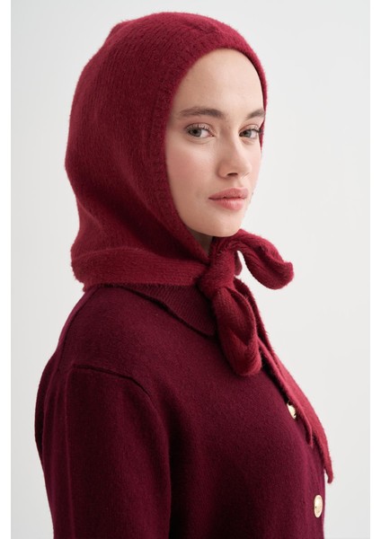 Knit Balaclava Bere Başlık Bordo fiyatları