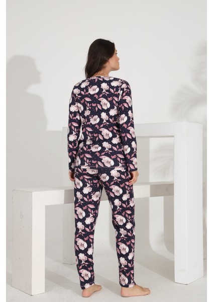 %100 Pamuk Uzun Kol Kadın Pijama Takımı 98287 indirimleri