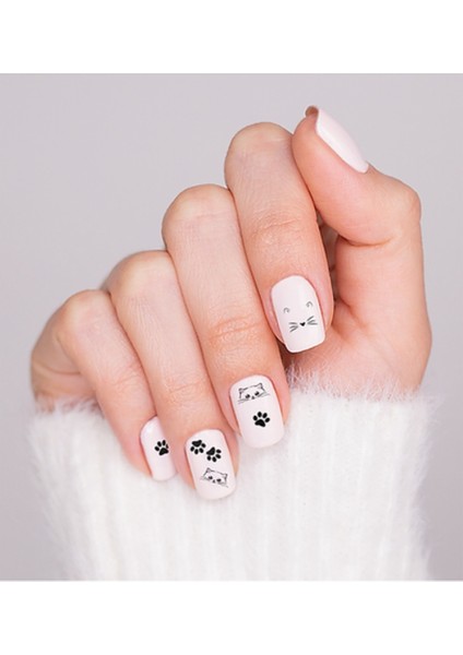 Çok Renkli Kedi Temalı Kız Çocuk Tırnak Sticker fiyatları