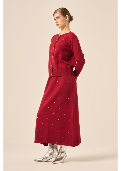 Ftz Kadın Taş Detaylı Ikili Takım Bordo 20752 fiyatları