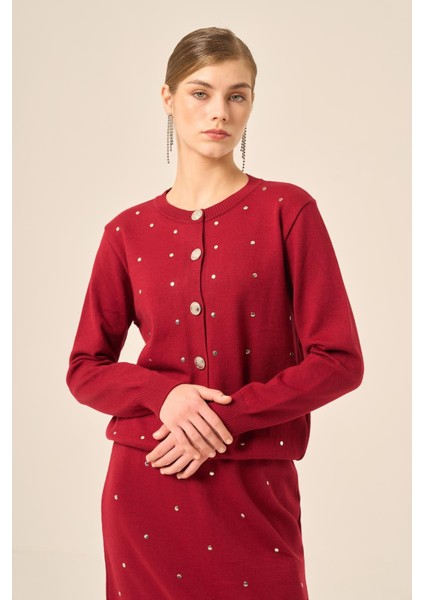 Ftz Kadın Taş Detaylı Ikili Takım Bordo 20752 indirimleri