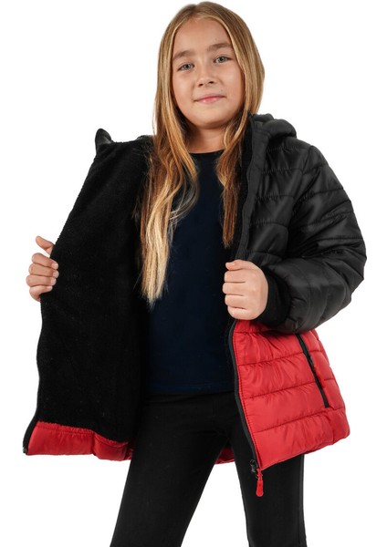 İçi Kürklü Su ve Rüzgar Geçirmez Kapüşonlu Kız Çocuk Mont fiyatları