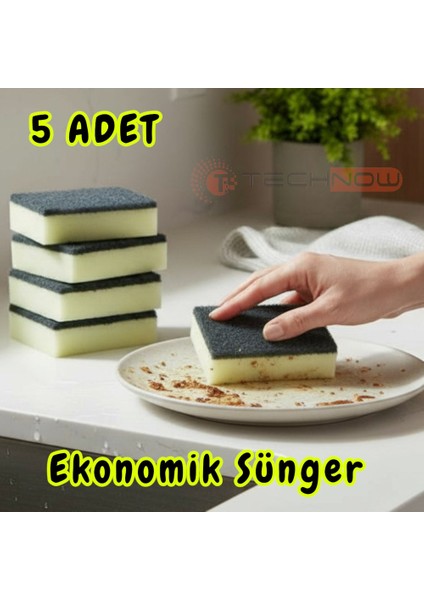Klasir Ekonomik 9 x 7 cm Sarı Siyah Düz Bulaşık Süngeri fiyatları