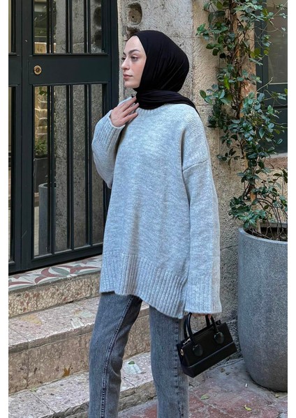 Geniş Kollu Kazak Gri fiyatları