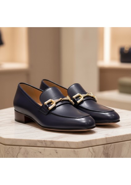 Metal Toka / Taşlı Altın Renkli – Ayakkabı, Çanta, Kemer, Dekoratif Aksesuar 7x2 cm