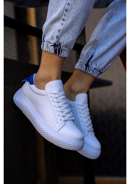 CH107 - Cbt Felibord Erkek Ayakkabı Beyaz / Sax Mavı