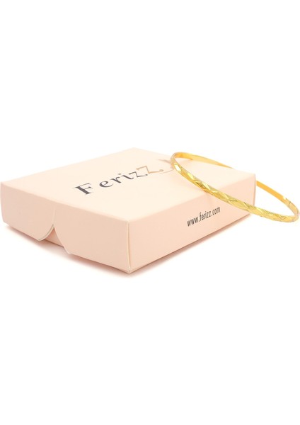 altın kaplama 3 mm baklava model bilezik blz-3124 fırsatları