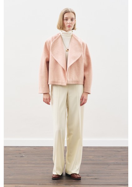 Yünlü Kısa Ceket Şeftali fırsatları