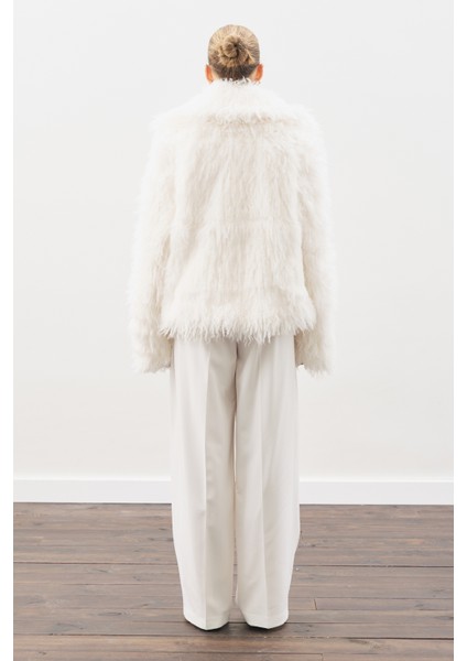 Mara Kürk Ceket Ekru