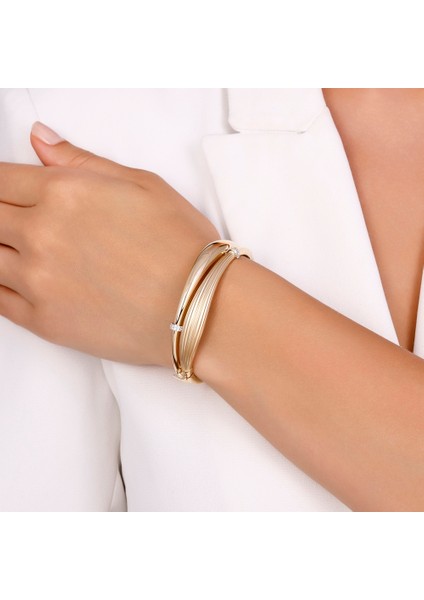 Tasarım Altın Kelepçe - 14K