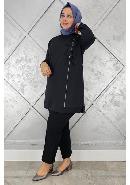 Kadın Düğme Taş Detaylı Biyeli Tesettür Tunik fiyatları