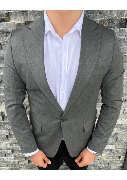 Erkek Italyan Kesim Slim Fit Ceket