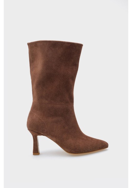 Lita Taba Hakiki Deri Süet Bayan Çizme