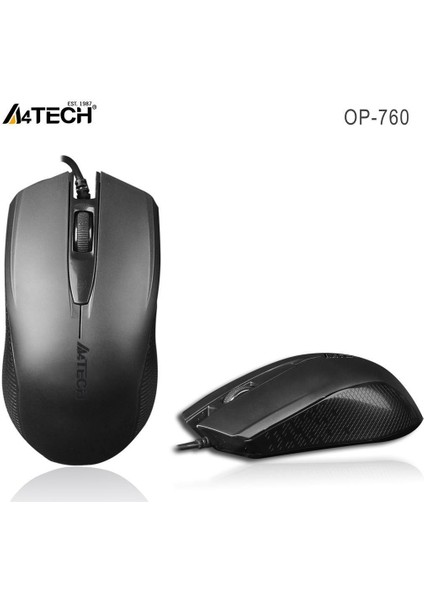 A4 Tech OP-760 USB Siyah V-Track 1000 Dpı Mouse