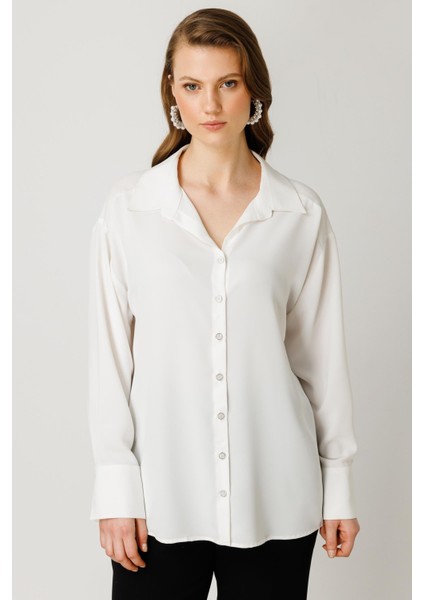 4018 Gilda Düşük Omuz Salaş Gömlek