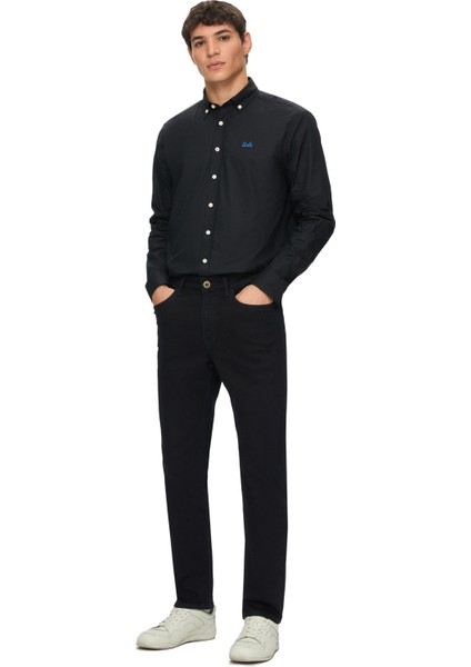 Taro Lacivert Non Denim Stragiht Fit Erkek Pantolon