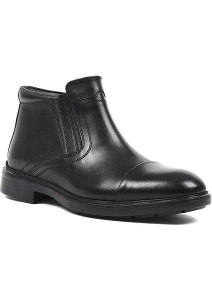 Erkek Siyah Fermuarlı Klasik Deri Bot fırsatları