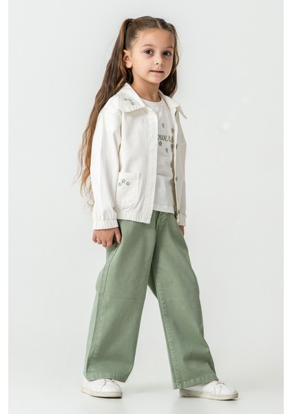 Flowers Nakışlı Kız Çocuk 3\'lü Takım - 26K 6355 fiyatları