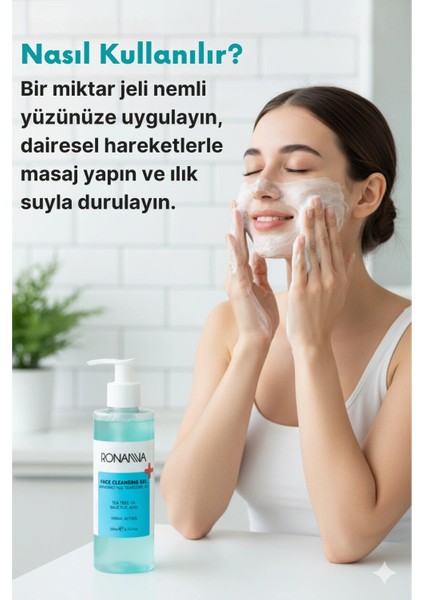 Arındırıcı Yüz Temizleme Jeli - Çay Ağacı Yağı ve Salisilik Asit ile Derinlemesine Temizlik - 200ML