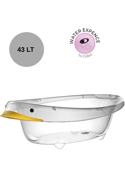 Bebek Banyo Seti Ördek Modelli Şeffaf Küvet Kova Maşrapa Seti Şeffaf Renk fiyatları