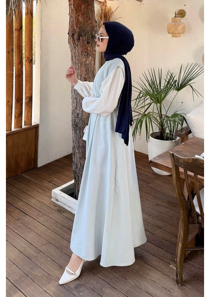 Pile Detaylı Kemerli Jile Su Yeşili fiyatları