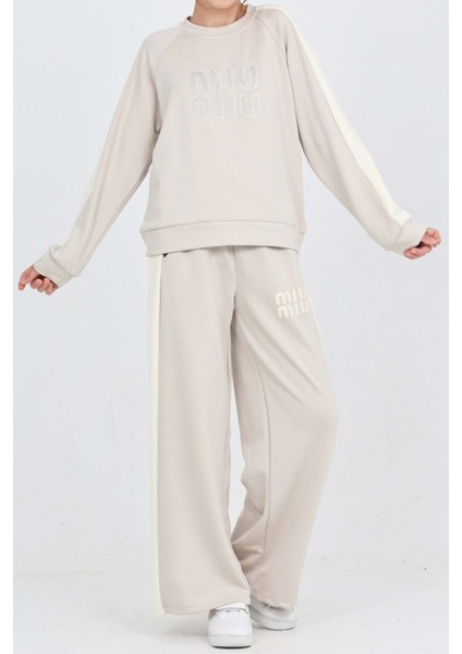 Kız Çocuk Oysho Kumaş Şerit Garni Detaylı Alt-Üst Takım 12302