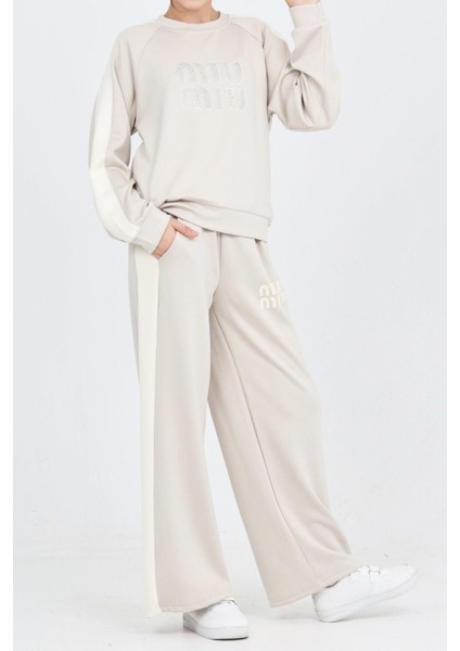 Kız Çocuk Oysho Kumaş Şerit Garni Detaylı Alt-Üst Takım 12302 fiyatları