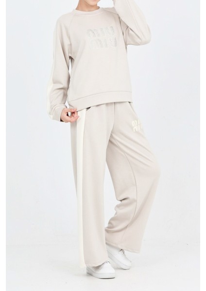 Kız Çocuk Oysho Kumaş Şerit Garni Detaylı Alt-Üst Takım 12302 modelleri