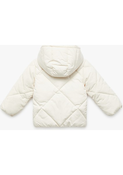 Uzun Kollu Cepli Kapitone Kapşonlu Mont fiyatları