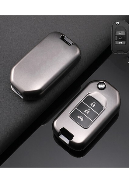 Honda Civic Fc5 C-Hr H-Rv Gri Silikon Anahtar Kılıfı Anahtar Kabı