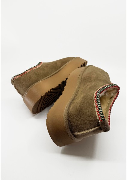 Yüksek Tabanlı Kısa Mini Bot KOYU VİZON modelleri