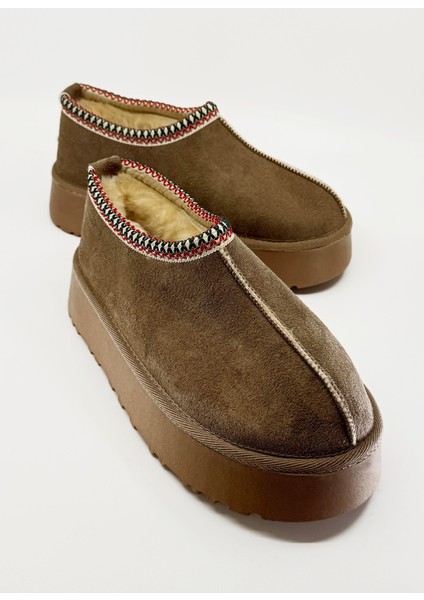 Yüksek Tabanlı Kısa Mini Bot KOYU VİZON indirimleri