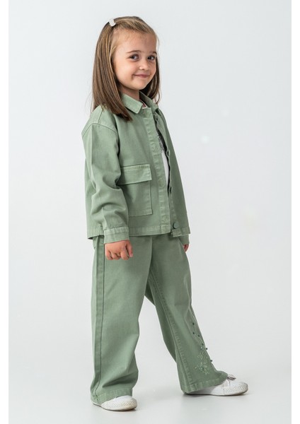 Incili Çiçek Nakışlı Kız Çocuk 3\'lü Takım - 26K 6367 modelleri