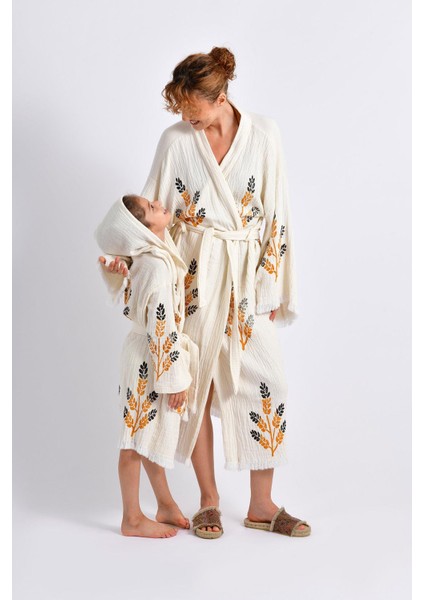 Golden Wheat Anne Çocuk Kimono Set