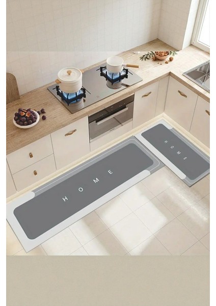 2 Adet Su Emici Kaymaz Taban Banyo & Mutfak Paspası Seti Mutfak Tezgah Önü Paspas 50X120 cm 50X70CM fiyatları