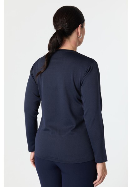 Büyük Beden Kendinden Desenli Triko Kazak-Lacı indirimleri