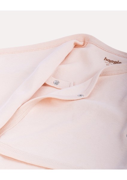 %100 Organik Pamuk Gots Sertifikalı Kruvaze Dinozor Desenli Bebek & Yenidoğan Body - Pudra modelleri