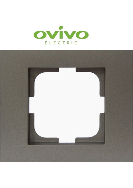 Antrasit Tekli Çerçeve Grano - Priz ve Anahtar Için Uyumlu Çerçeve