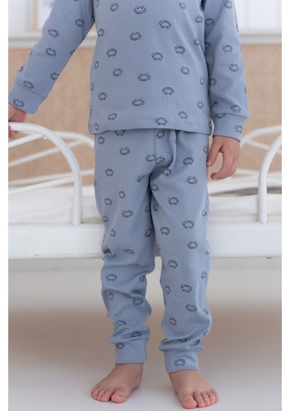 %100 Pamuk Desenli Erkek Çocuk Pijama Takımı modelleri