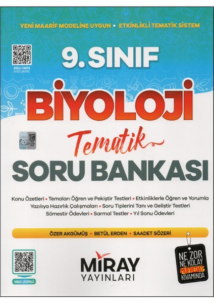 Miray 9.sınıf Biyoloji Tematik Soru Bankası