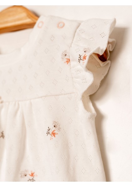 Jakarlı Baskılı 2’li Kız Bebek Takımı | Rahat ve Şık Günlük Kombin | 3-24 Ay | KD53449 modelleri