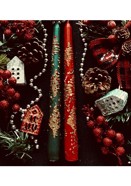 Noel Çam Ağacı Mum 2’li