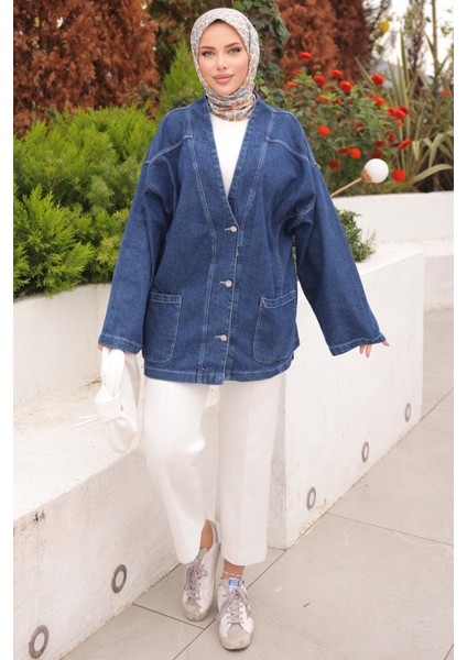 Lacivert Cepli Kot Ceket